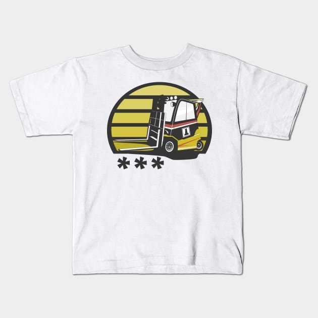 Speeding forklift. Kids T-Shirt by Ekenepeken